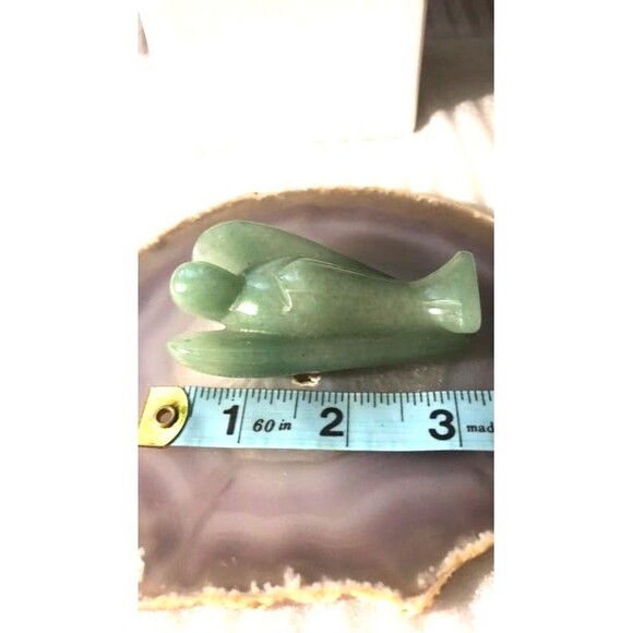 Green Aventurine  Angel Carving - Picture 4 of 5